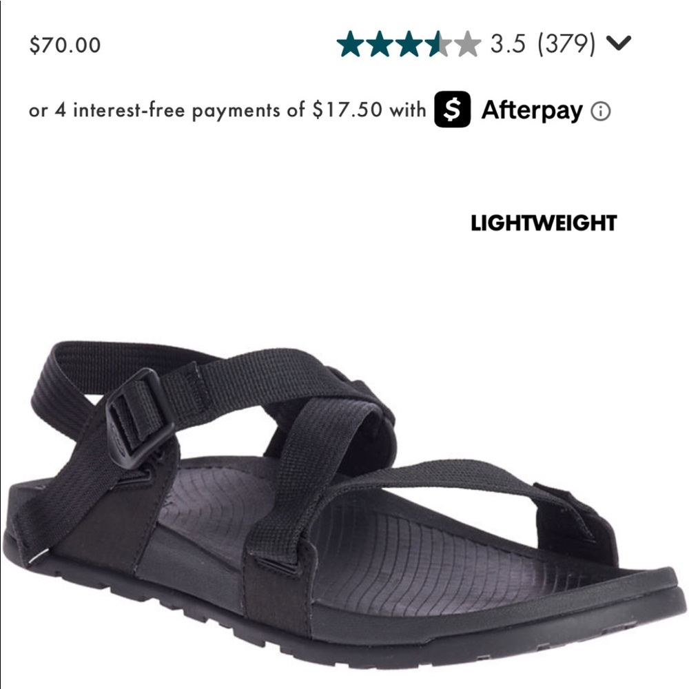Chaco Lowdown Sandal Men’s size 10 Black